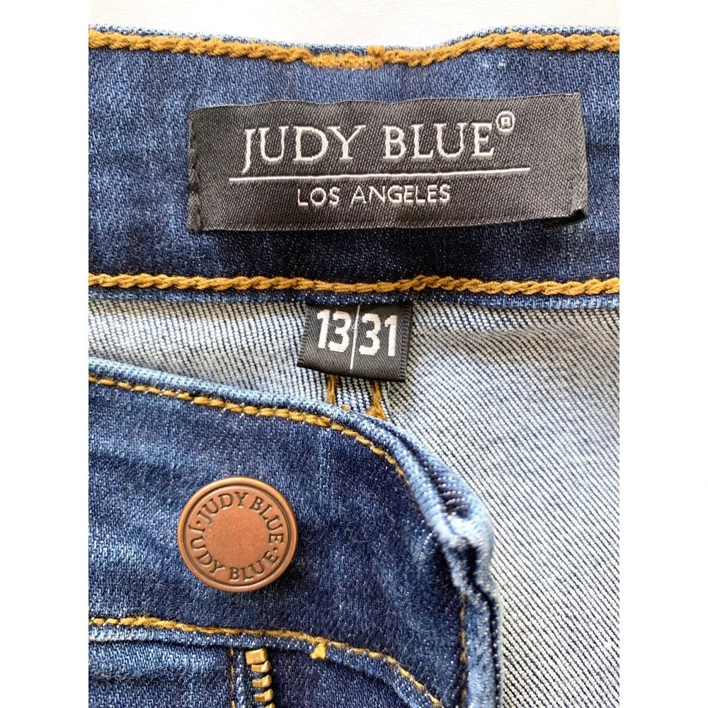 Judy Blue Flare Front Side Welt Pockets Jeans 13/31 Inseam 32